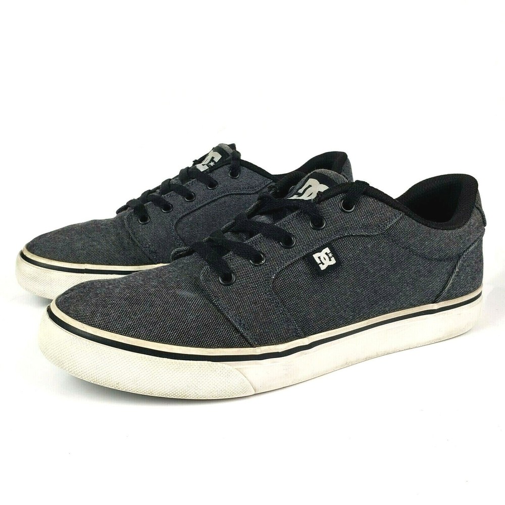 DC Anvil TX SE Canvas Sneaker Mens Black Dark Grey Size 9